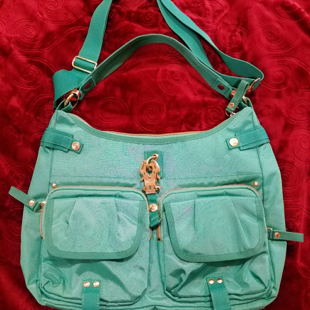 George, Gina & Lucy ~ Kelly Green/Gold Handbag